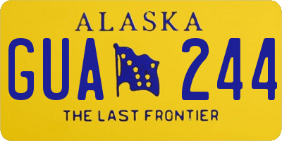 AK license plate GUA244