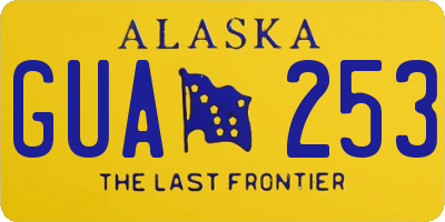 AK license plate GUA253