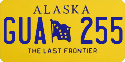 AK license plate GUA255