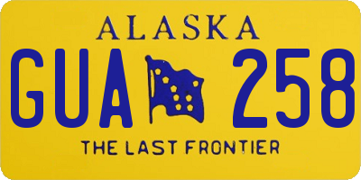 AK license plate GUA258