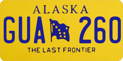 AK license plate GUA260