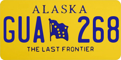 AK license plate GUA268