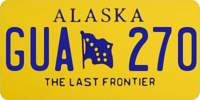 AK license plate GUA270