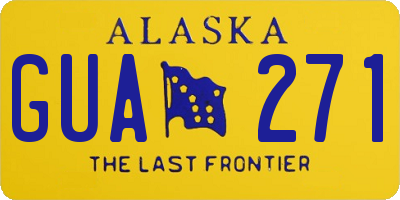 AK license plate GUA271