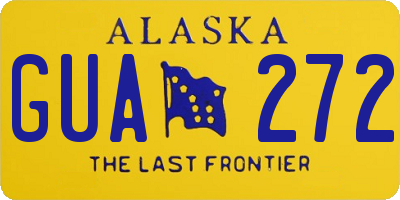 AK license plate GUA272