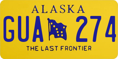 AK license plate GUA274