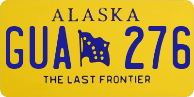 AK license plate GUA276