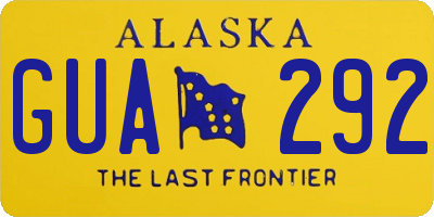 AK license plate GUA292