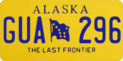 AK license plate GUA296