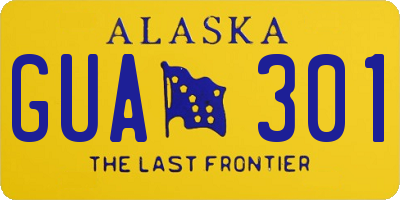 AK license plate GUA301