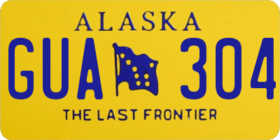 AK license plate GUA304