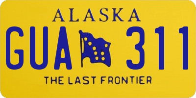 AK license plate GUA311