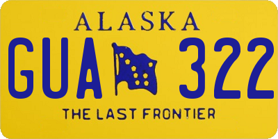 AK license plate GUA322