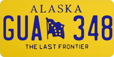 AK license plate GUA348