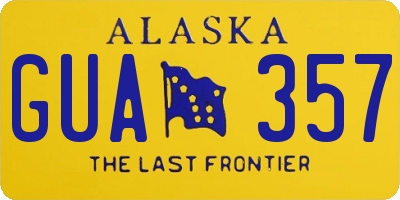 AK license plate GUA357