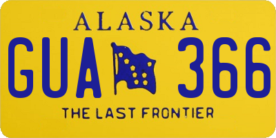 AK license plate GUA366