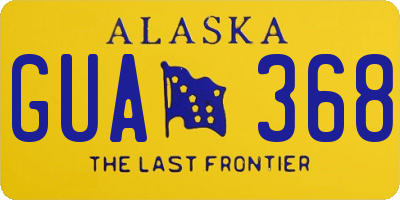 AK license plate GUA368