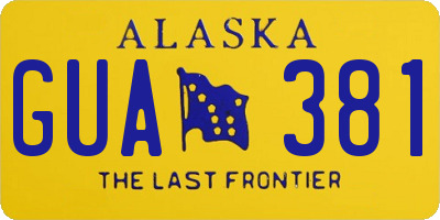 AK license plate GUA381