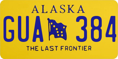 AK license plate GUA384