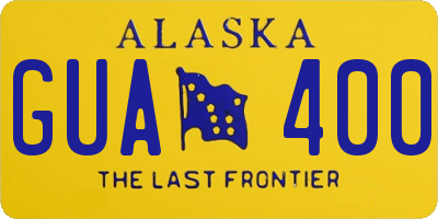 AK license plate GUA400
