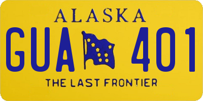 AK license plate GUA401