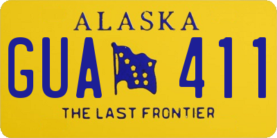 AK license plate GUA411