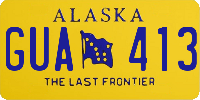 AK license plate GUA413