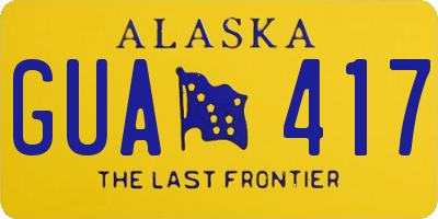 AK license plate GUA417