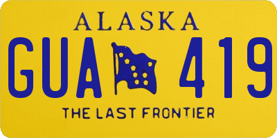 AK license plate GUA419