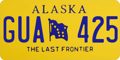 AK license plate GUA425