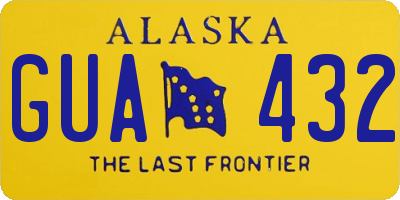 AK license plate GUA432
