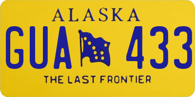 AK license plate GUA433
