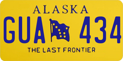 AK license plate GUA434