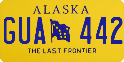 AK license plate GUA442