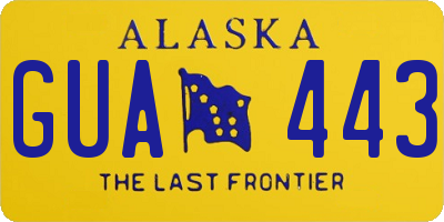 AK license plate GUA443