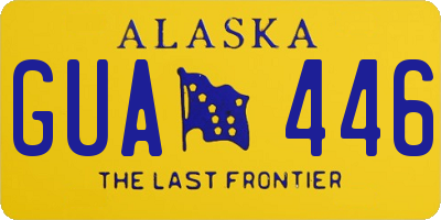 AK license plate GUA446