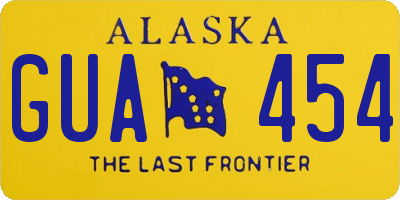 AK license plate GUA454