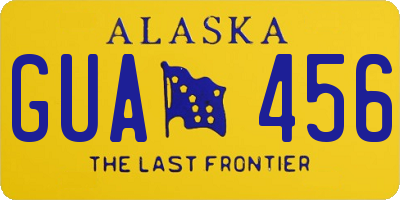 AK license plate GUA456