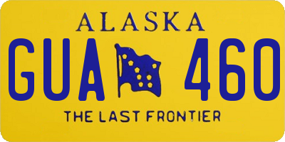 AK license plate GUA460