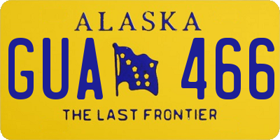 AK license plate GUA466