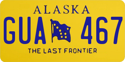 AK license plate GUA467