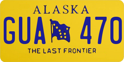 AK license plate GUA470