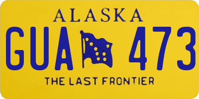 AK license plate GUA473