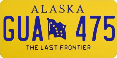 AK license plate GUA475