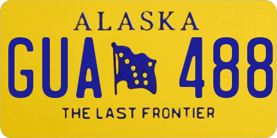 AK license plate GUA488