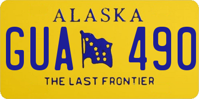 AK license plate GUA490