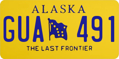 AK license plate GUA491