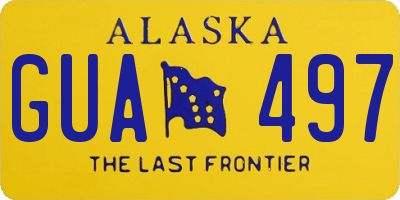 AK license plate GUA497