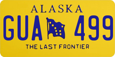AK license plate GUA499