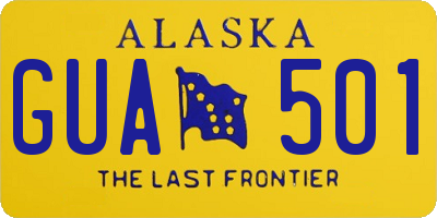 AK license plate GUA501